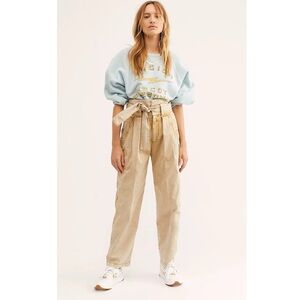 Closed Glen High Waist Tie Belt Pants Portuguese Fabric Cream 24 Neutral Modern
